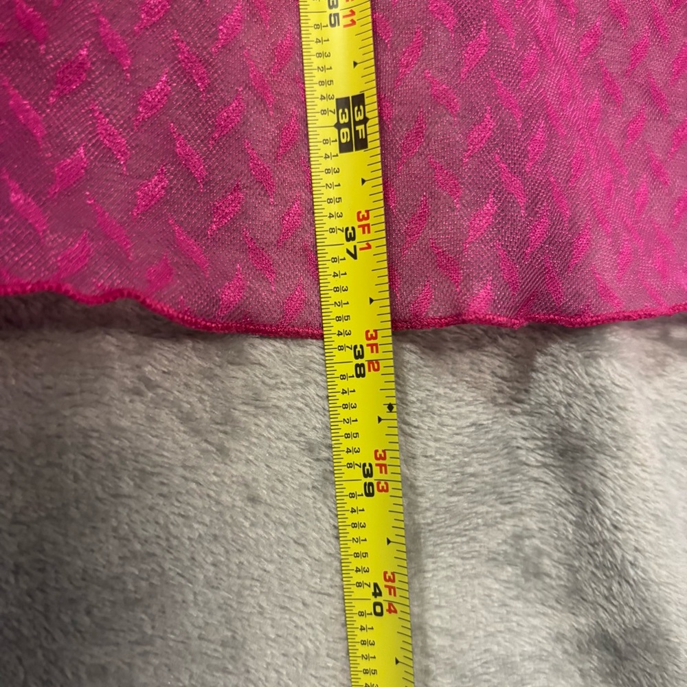 Sheer Open Front Kimono Cover Up Womens 20W Pink Career Event Beach Layering - Picture 6 of 9
